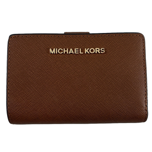 Michael Kors Brown Leather Snap Wallet